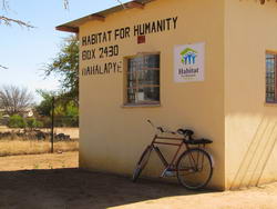 Habitat office with Hungry Lion's bicycle