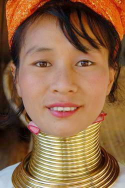 Padaung woman with permanent neck ring
